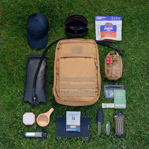 Prime pack outdoor flat lay shot