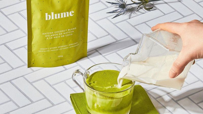 Wake up and blast off with Blume matcha coconut blend